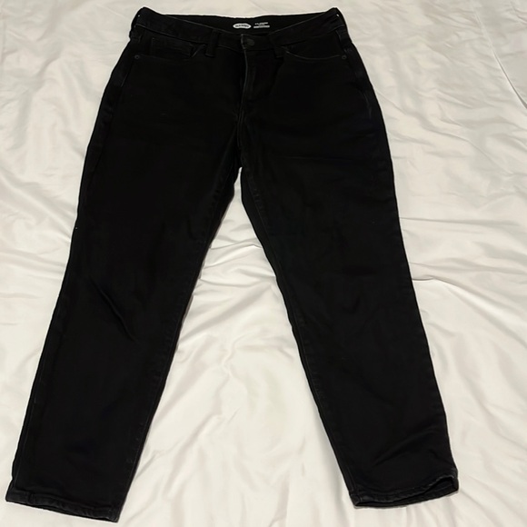 Old Navy women’s size 8 petite OG Straight high-rise denim collection in black - Picture 1 of 2